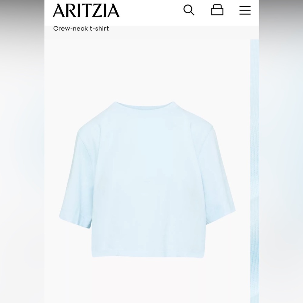 Short Baby Blue t shirt from Wilfred Free